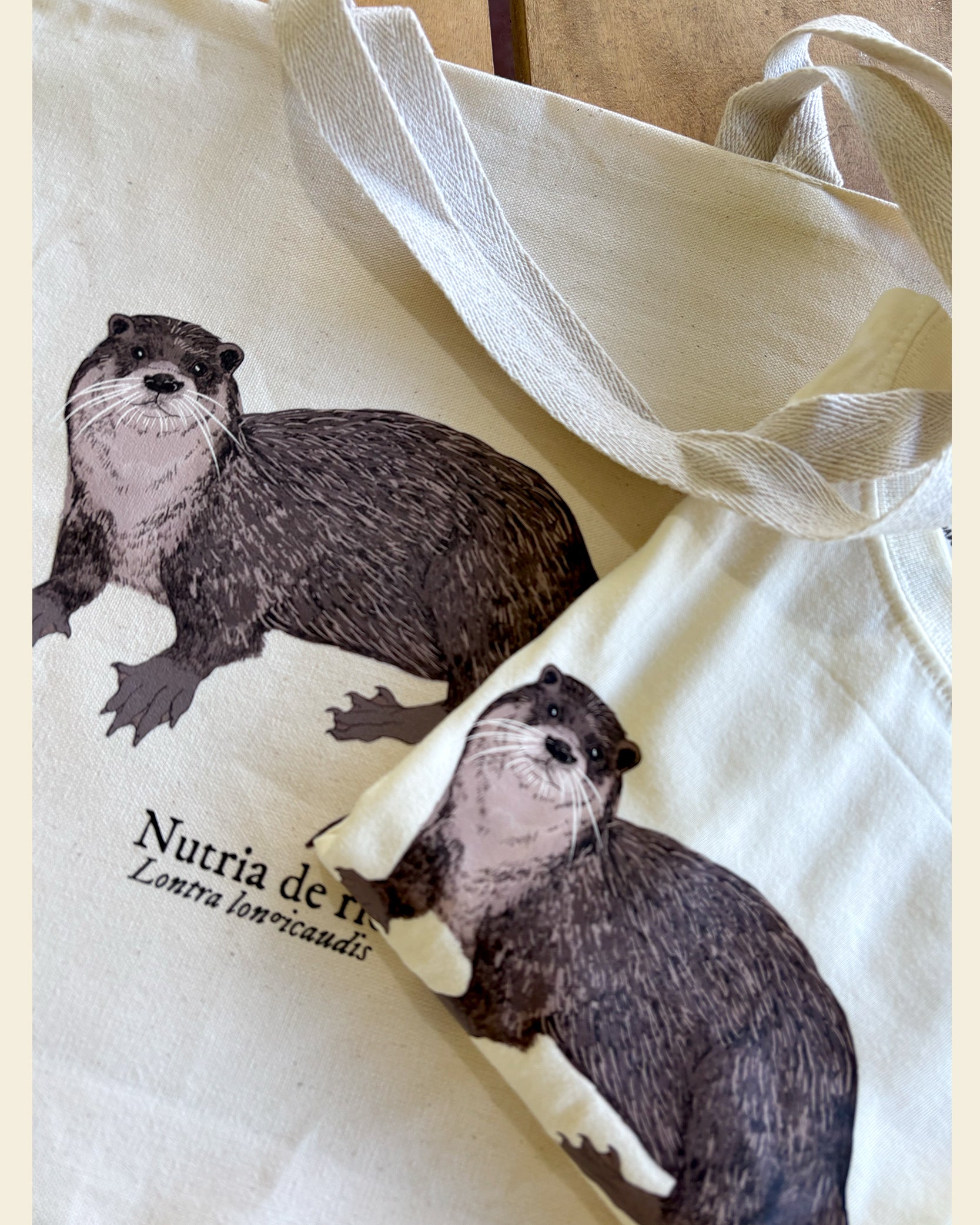 Tote Bag Nutria de Río de Colombia | 100% Algodón | Crudo | Casa de Fieras