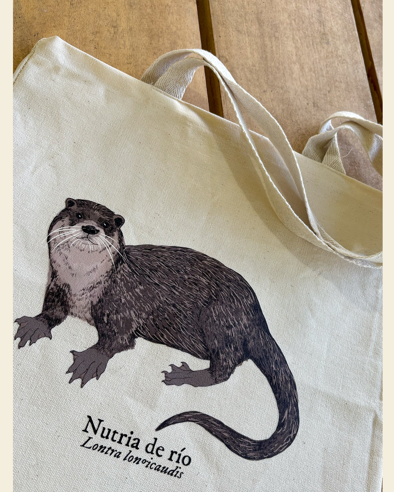 Tote Bag Nutria de Río de Colombia | 100% Algodón | Crudo | Casa de Fieras