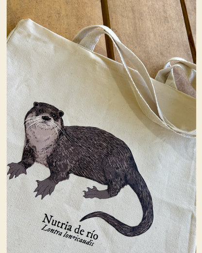 Tote Bag Nutria de Río de Colombia | 100% Algodón | Crudo | Casa de Fieras