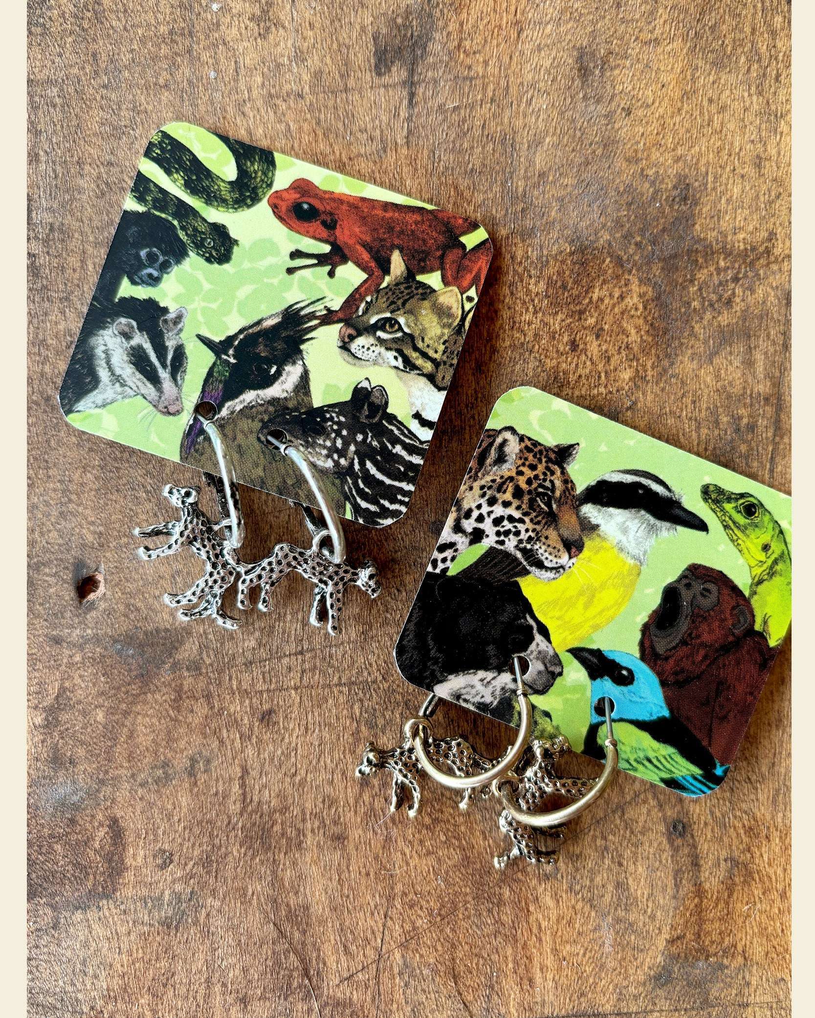 Aretes candonga mini jaguar Casa de Fieras