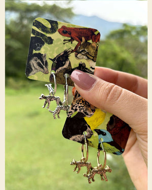 Aretes candonga mini jaguar Casa de Fieras