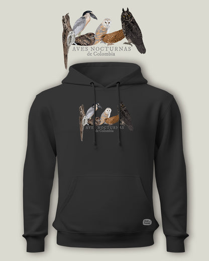 Hoodie Aves nocturnas de Colombia