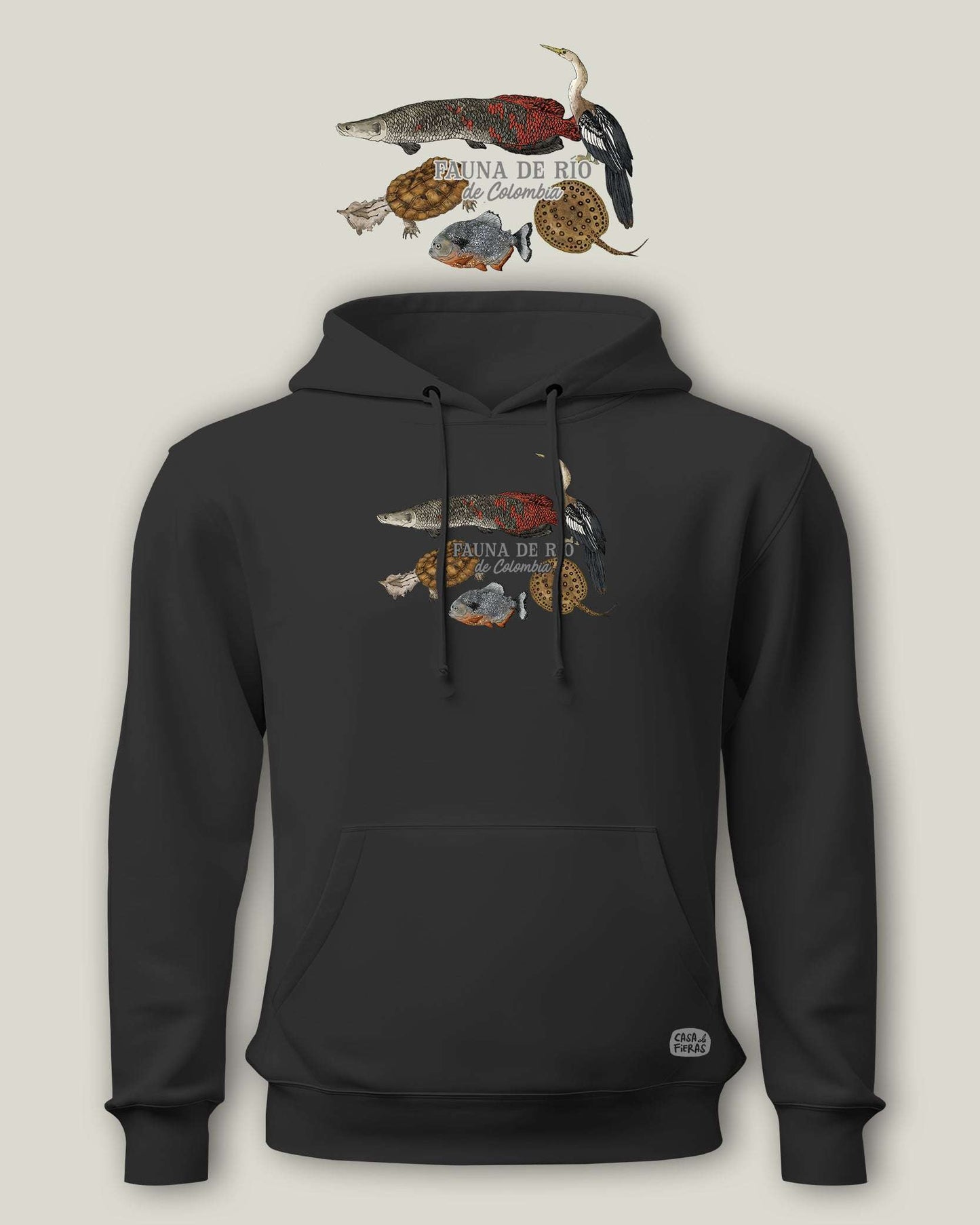 Hoodie Fauna de Río de Colombia | Casa de Fieras