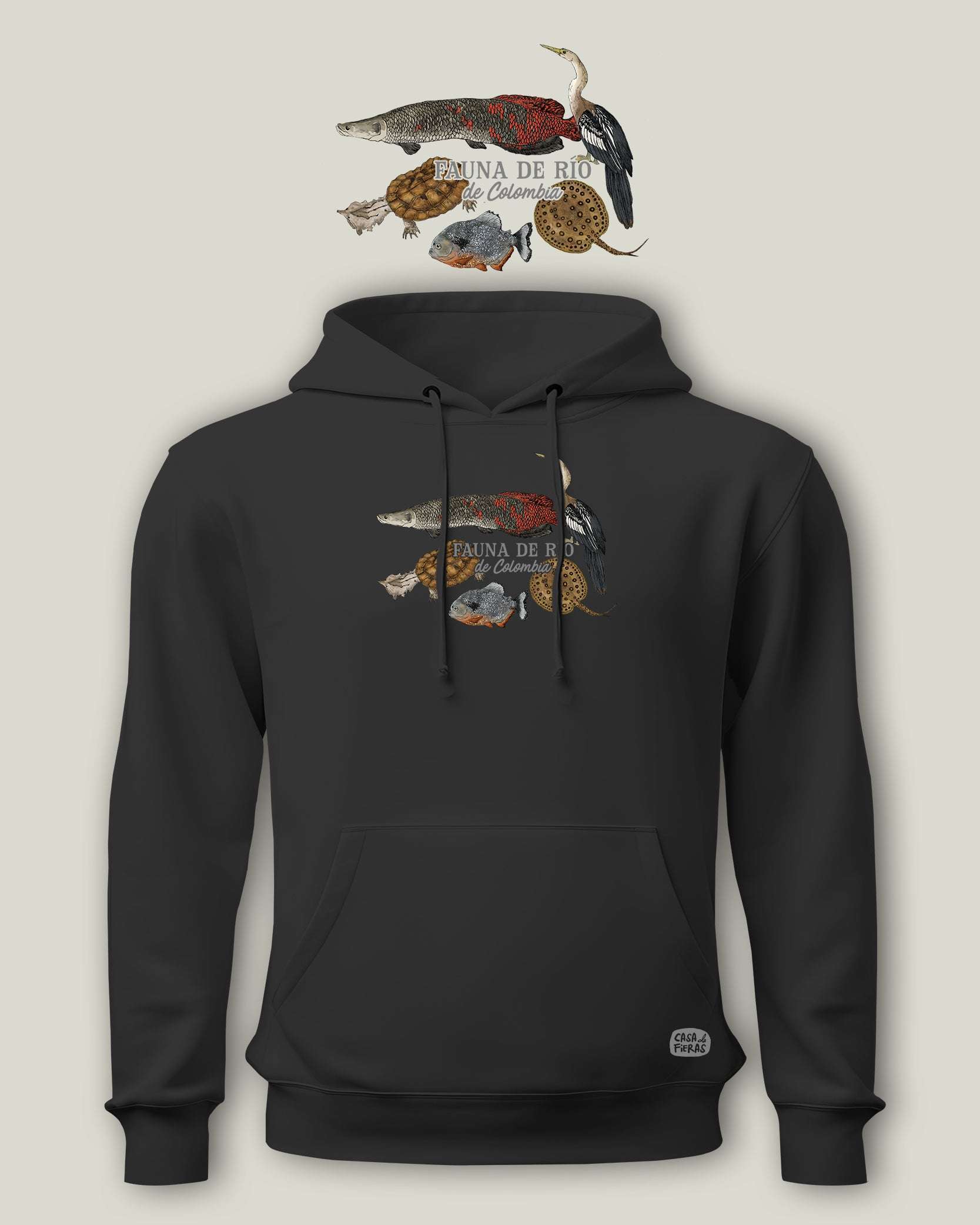 Hoodie Fauna de Río de Colombia | Casa de Fieras