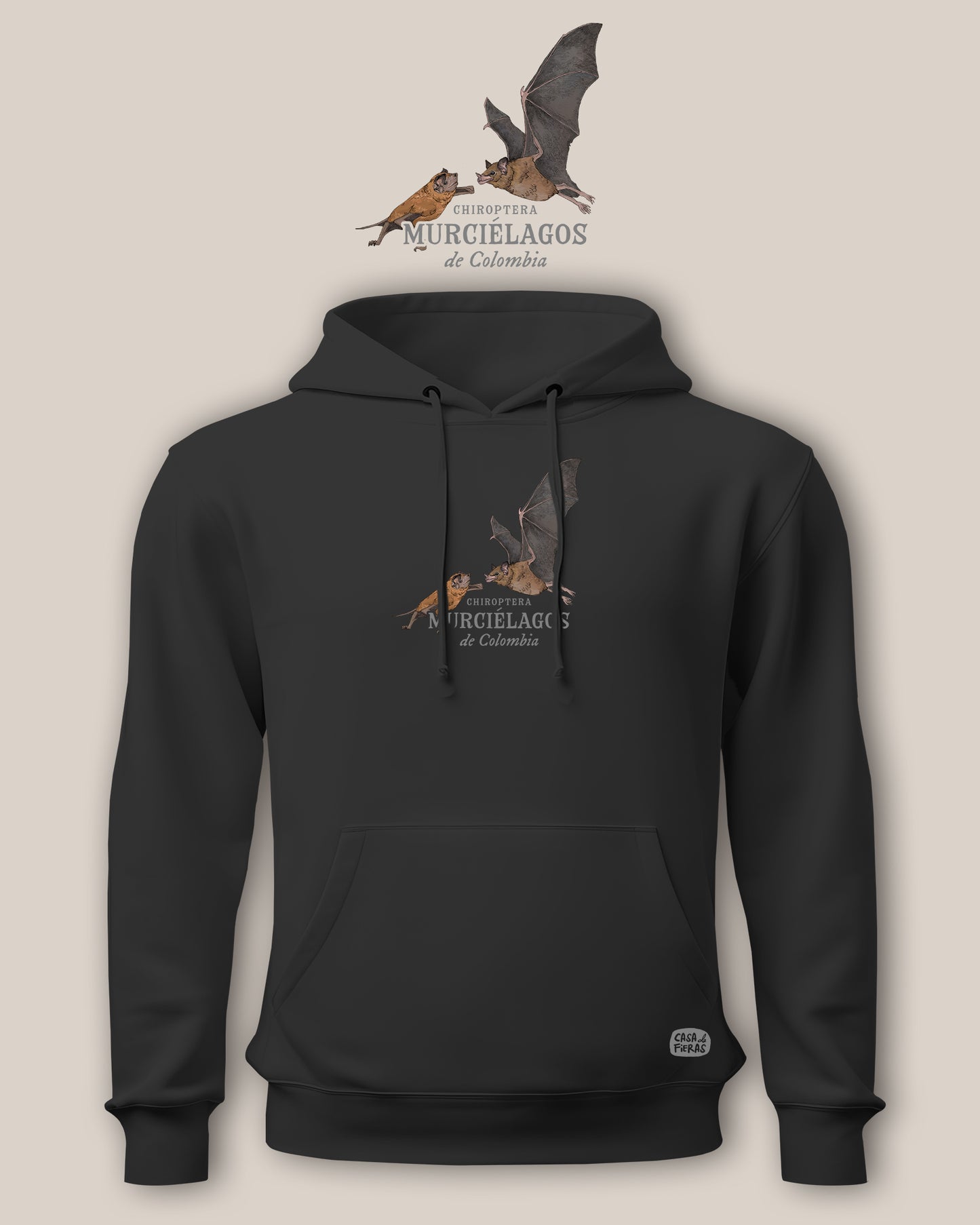 Hoodie Murciélagos de Colombia |  Buzo con capucha y bolsillo frontal