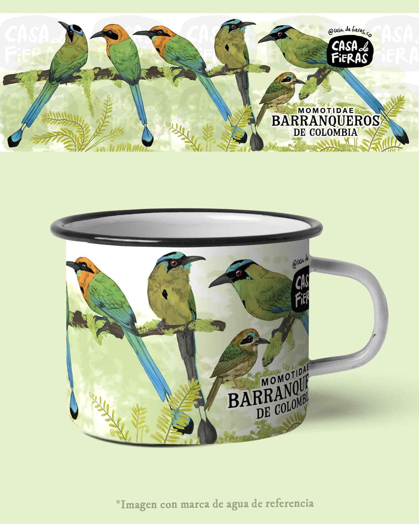 Mug de Peltre Barranqueros | Fauna Colombiana