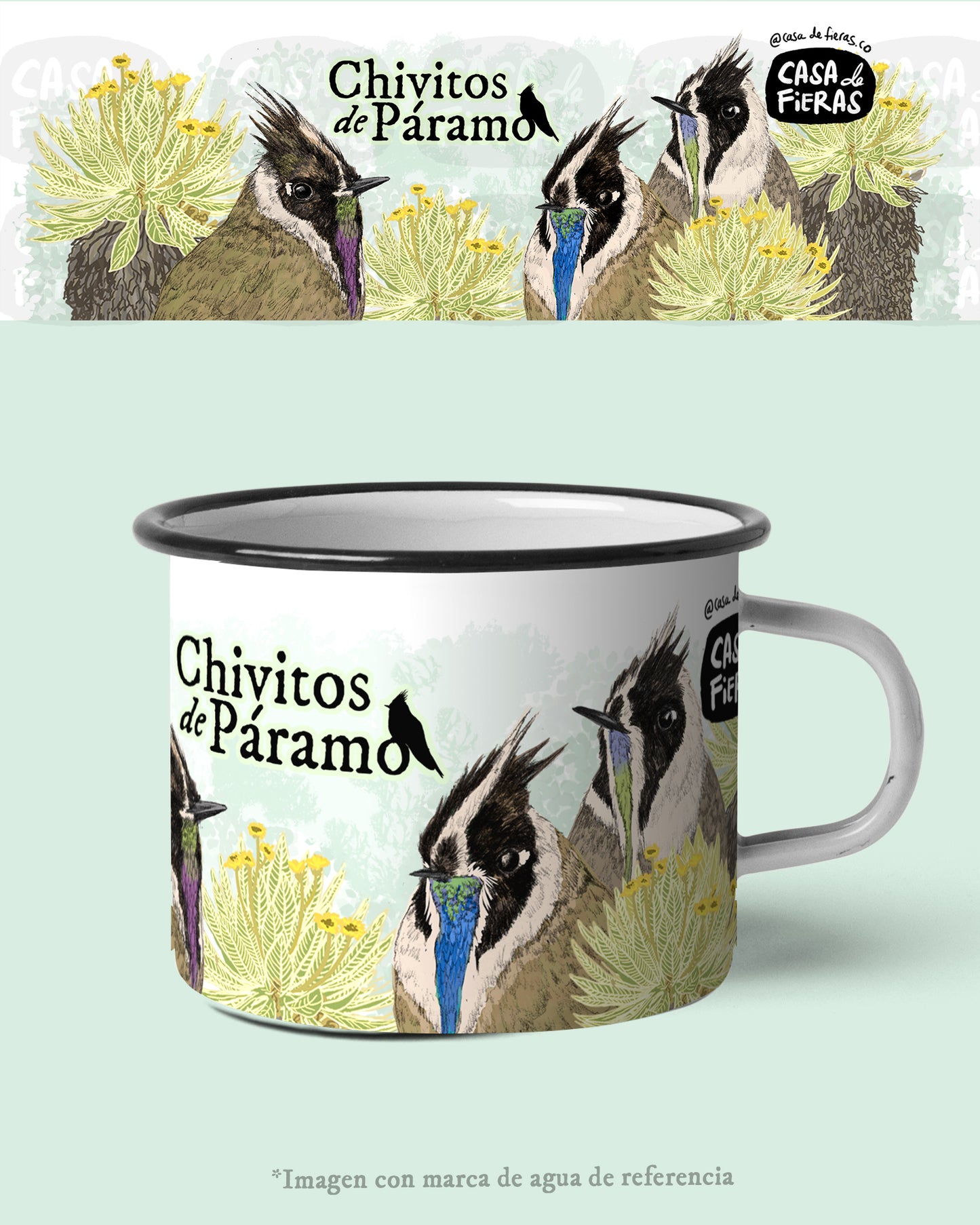 Mug de peltre Chivitos de páramo