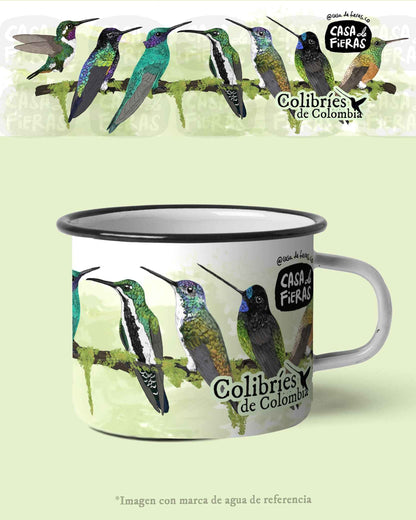 Mug de peltre Colibríes de Colombia | Fauna colombiana