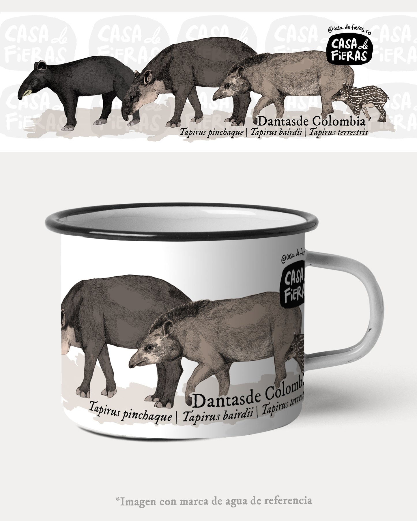 Mug de peltre Dantas de Colombia