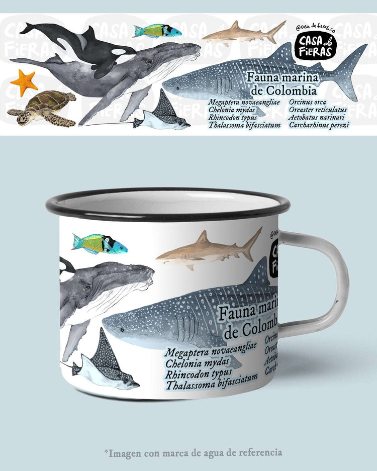 Mug de peltre Fauna Marina | Casa de Fieras