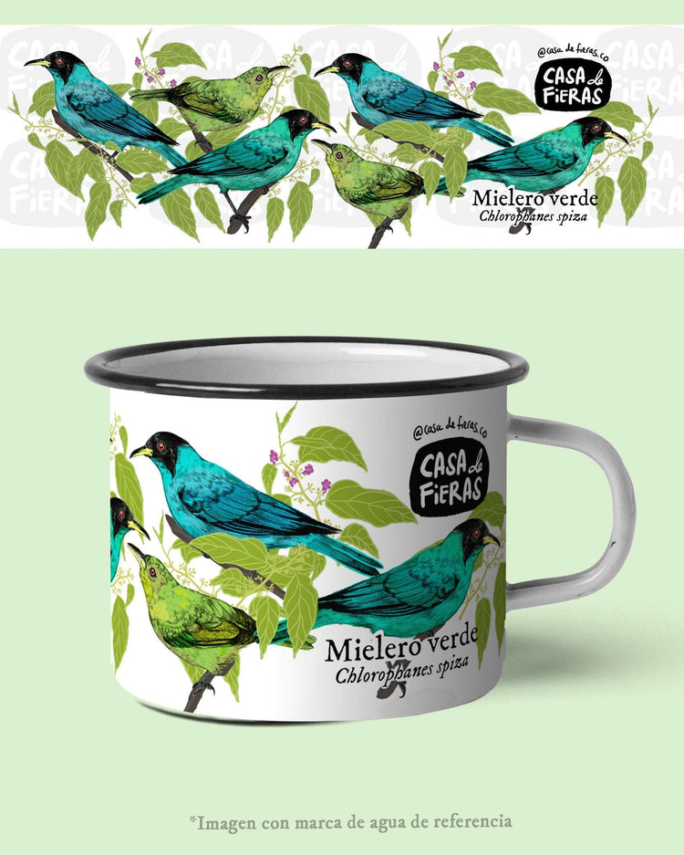 Mug de Mielero verde | Casa de Fieras