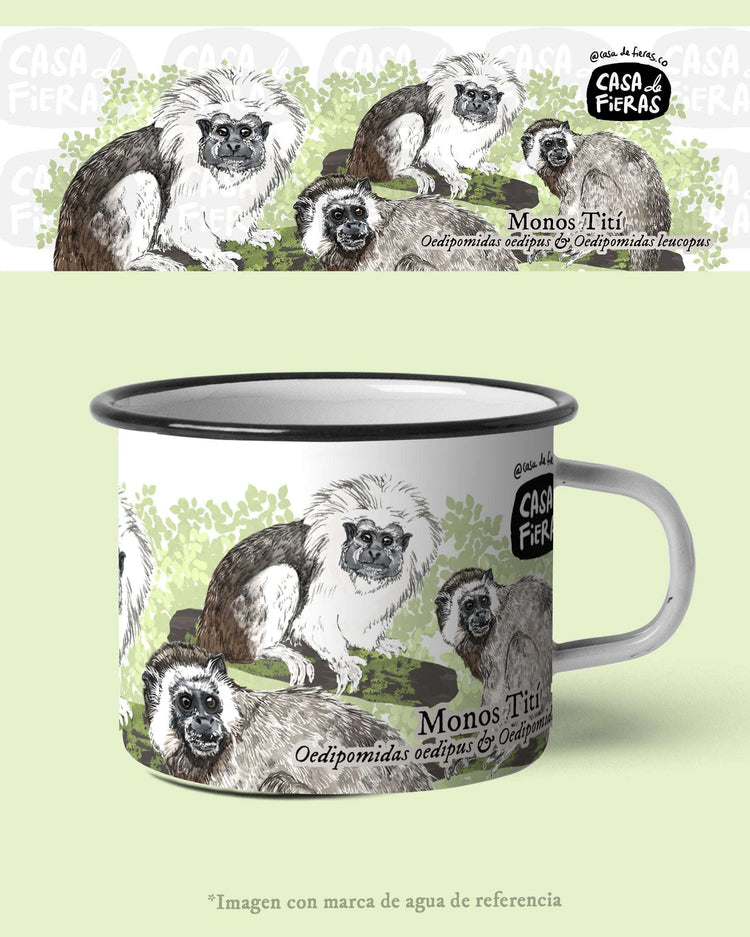 Mug de peltre Monos Tití | Casa de Fieras