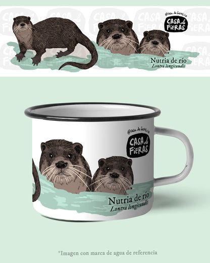 Mug de peltre Nutria de río