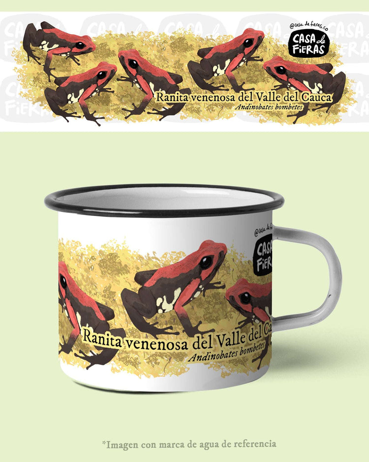 Mug de peltre Ranita Venenosa del Valle del Cauca | Casa de Fieras