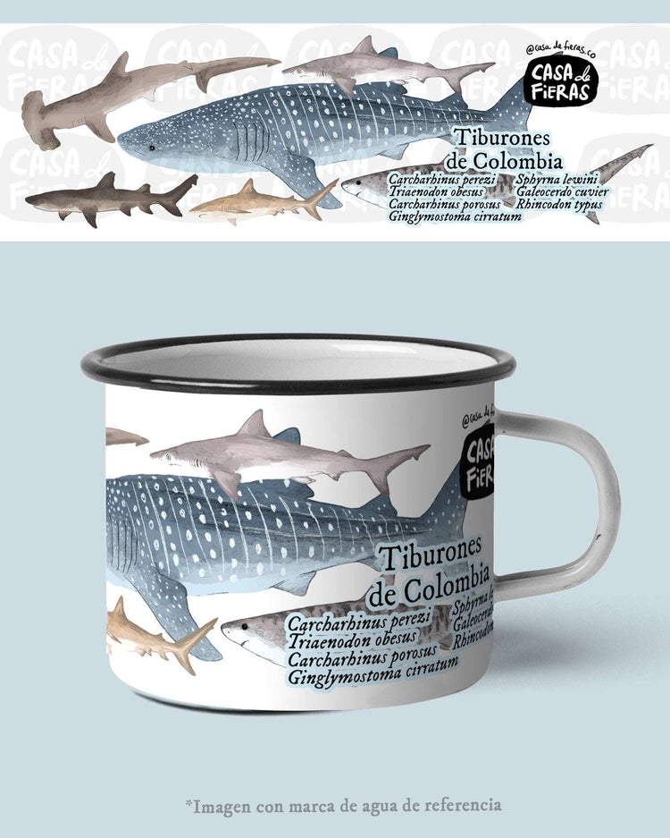 Mug de peltre Tiburones | Casa de Fieras