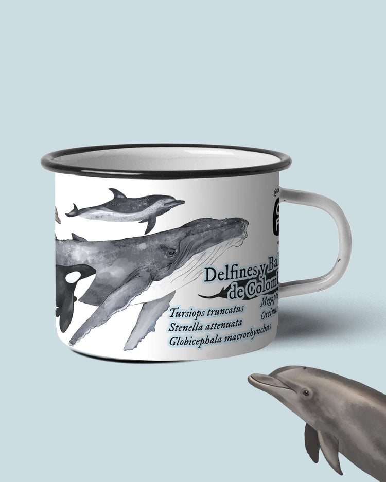 Mug de peltre Delfines y Ballenas | Casa de Fieras