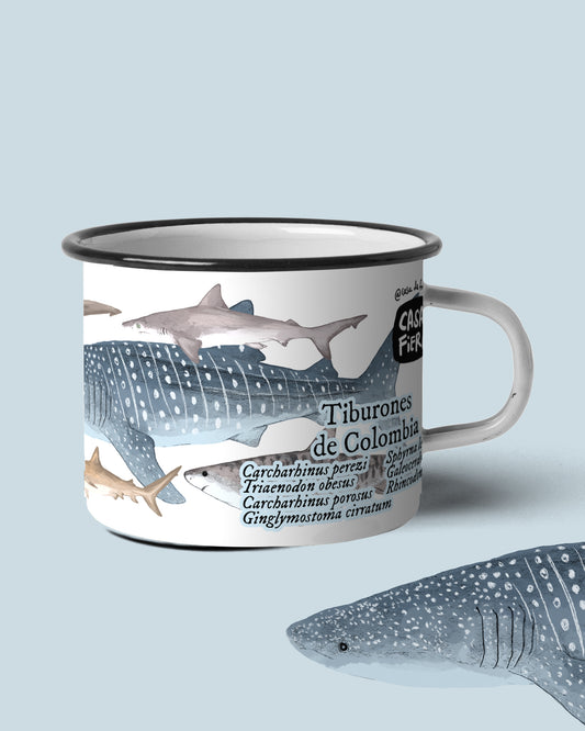 Mug de peltre Tiburones