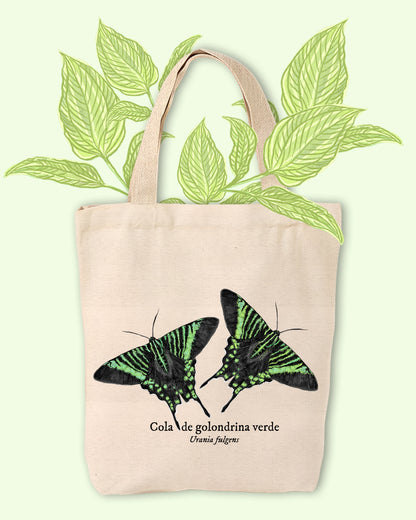 Tote Bag Polilla Cola de Golondrina Verde