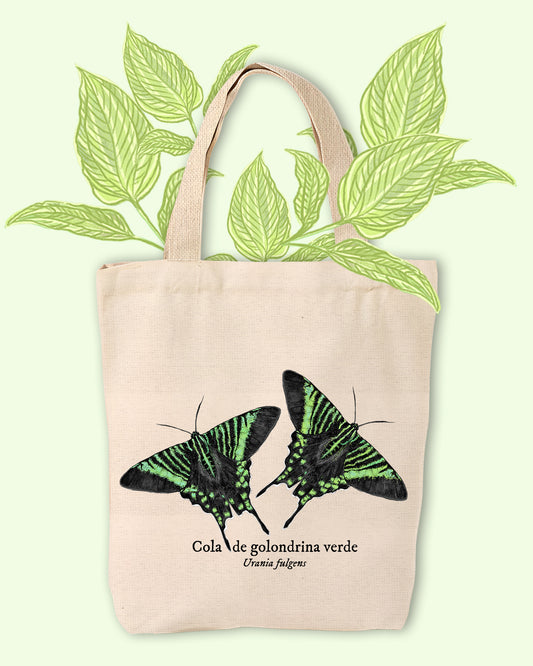 Tote Bag Polilla Cola de Golondrina Verde