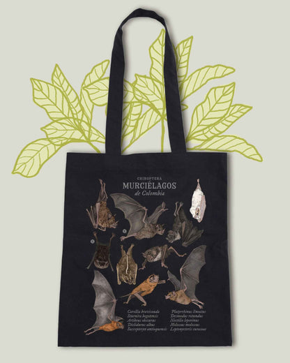 Tote Bag Murciélagos de Colombia | 100% Algodón |Negra