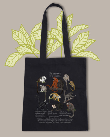 Tote Bag negra Primates de Colombia