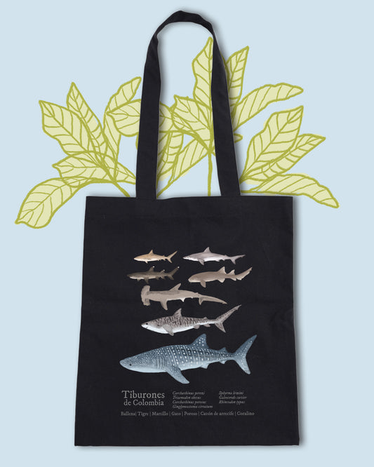 Tote Bag negra Tiburones de Colombia
