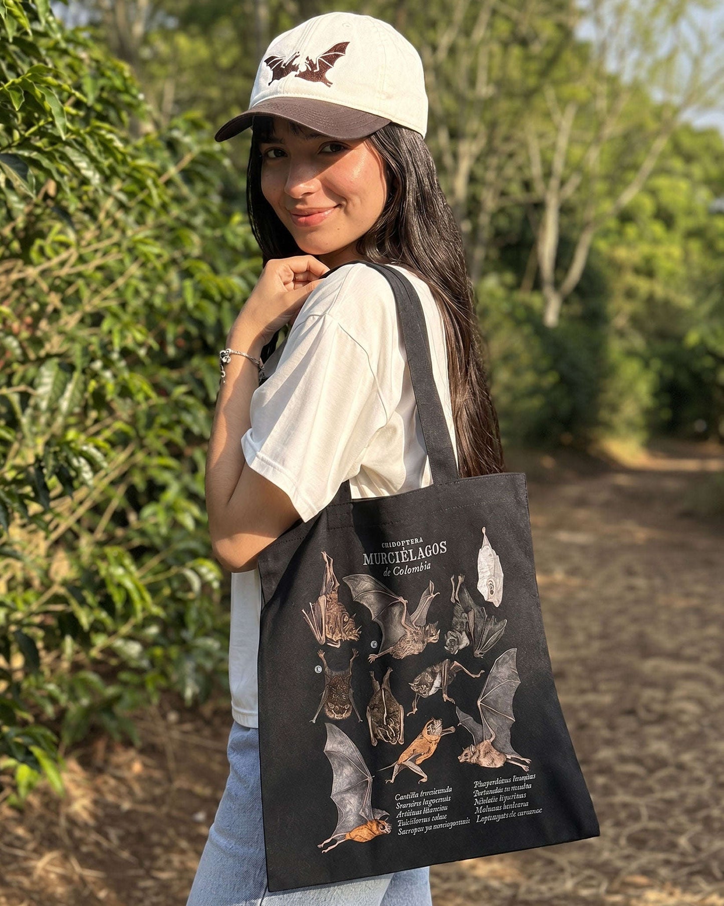 Tote Bag Murciélagos de Colombia | 100% Algodón |Negra Casa de Fieras
